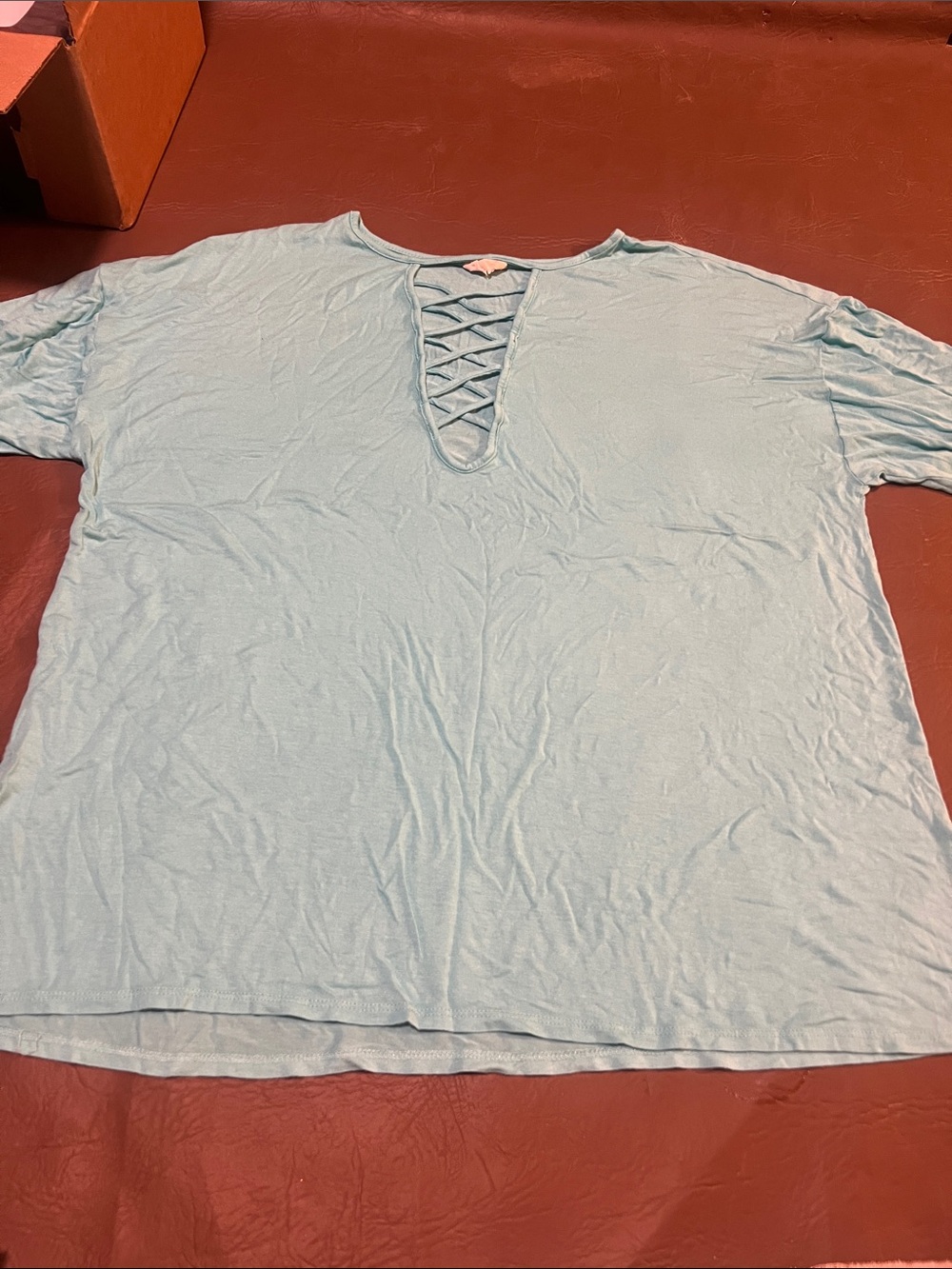Women’s turquoise Crisscross front Top